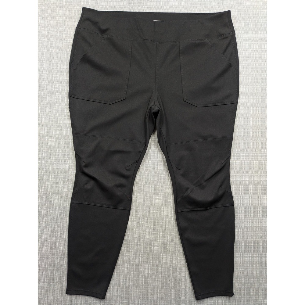 Carhartt Leggings Womens 2X Black High Rise Ankle Pockets Workwear Stretch